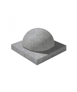 Ландшафтные элементы ПОЛУШАР d=600 Серый Мозаичный бетон