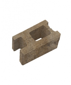Блок пустотелый стеновой СКЦ(т)-5Л100кол 380*190*160 Искусственный камень  на колотой поверхности Степняк