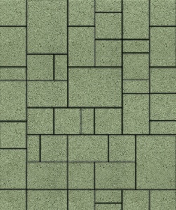 Тротуарные плиты "МЮНХЕН" - Б.2.Фсм.6  Гранит Зеленый, комплект из 4 видов плит
