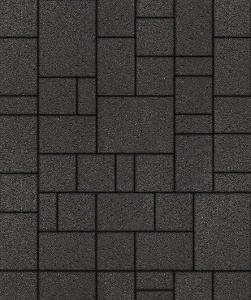 Тротуарные плиты "МЮНХЕН" - Б.2.Фсм.6  Гранит Черный, комплект из 4 видов плит