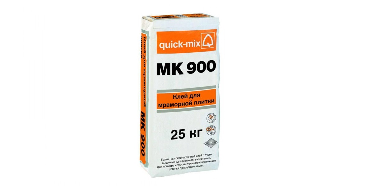 Quick Mix MK 900 клей для мраморной плитки, белый