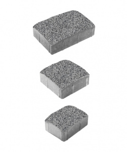 Тротуарные плиты "УРИКО" - Б.1.УР.6  Гранит+ серый с черным