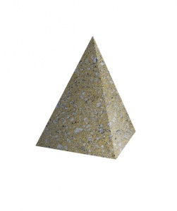 Ландшафтные элементы ПИРАМИДА 540*540*700 Медовый Мытый бетон