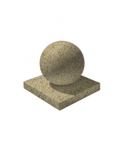 Ландшафтные элементы ШАР-1 d=600 Медовый Мытый бетон